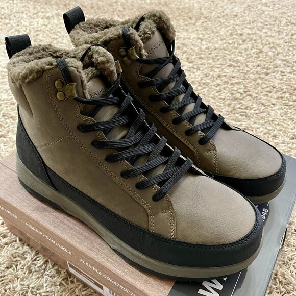 NEW Weatherproof Men's Sneakerboots Boots Shoes Brown, Size 10 - Picture 1 of 9